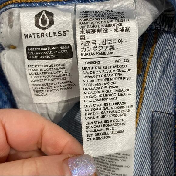 Levi’s Wedgie Straight Blue High Rise Vintage Look Jeans Size 25 - Picture 7 of 14